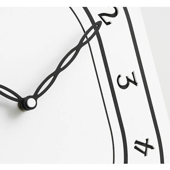Black & White Wall Clock - Laser Engraved Roman Design - Unique and Stylish