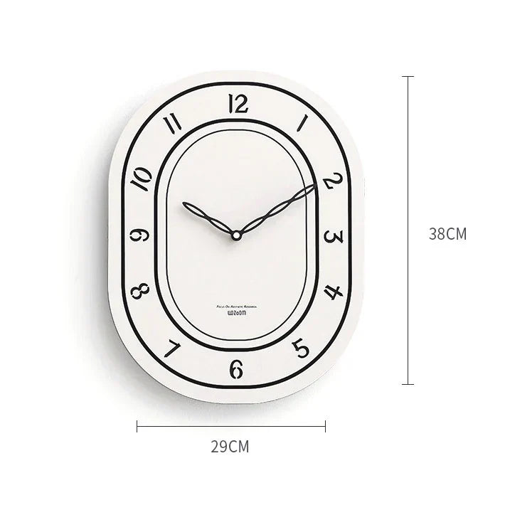Black & White Wall Clock - Laser Engraved Roman Design - Unique and Stylish