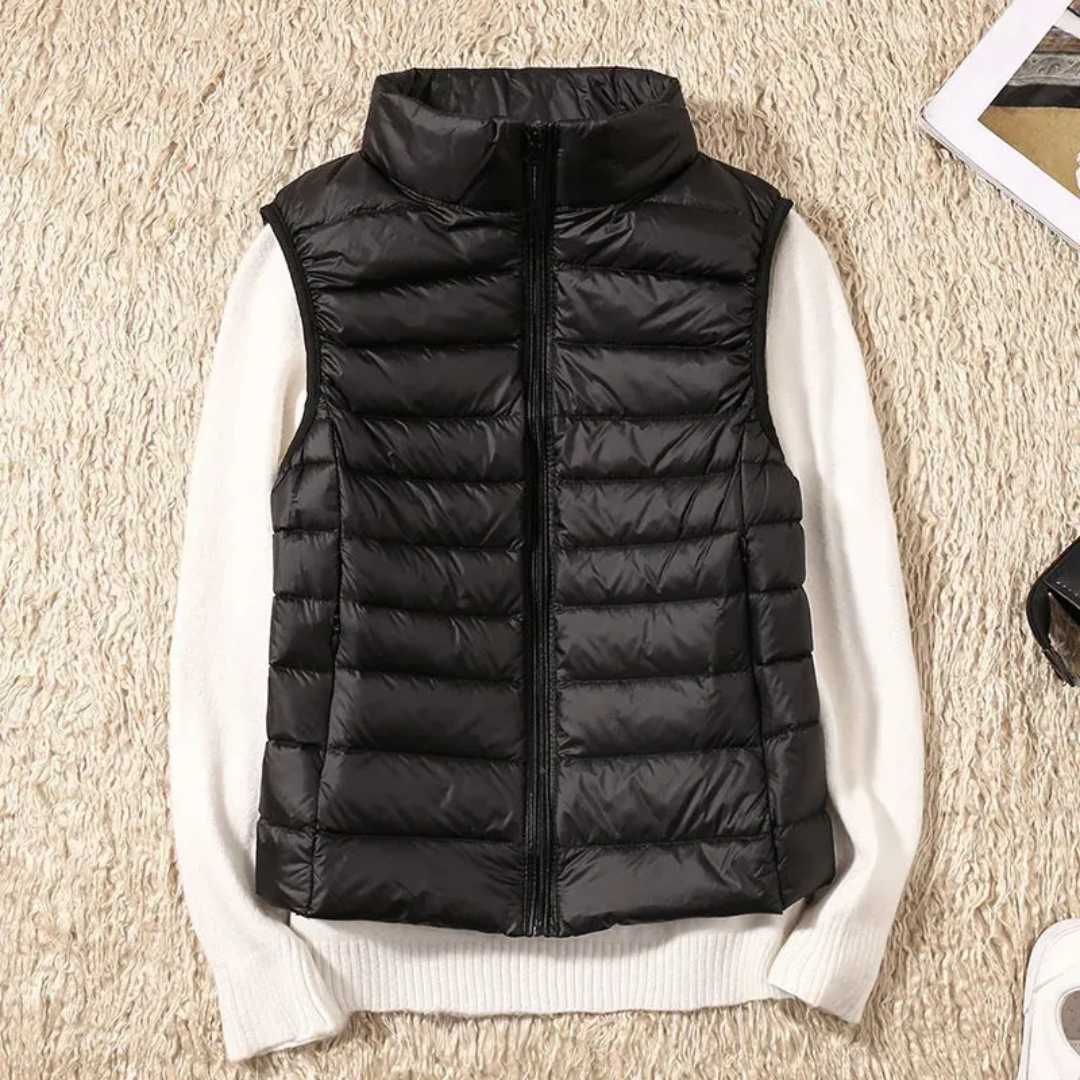 Gilet da donna antivento con cerniera