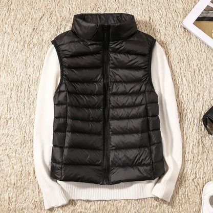 Gilet da donna antivento con cerniera