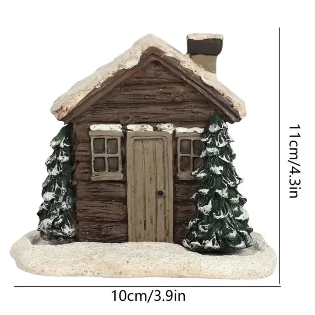 Log Cabin Incense Burner | With Smoke Chimney