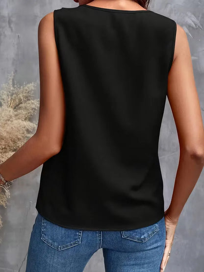 blouse with V-neck and ruffles