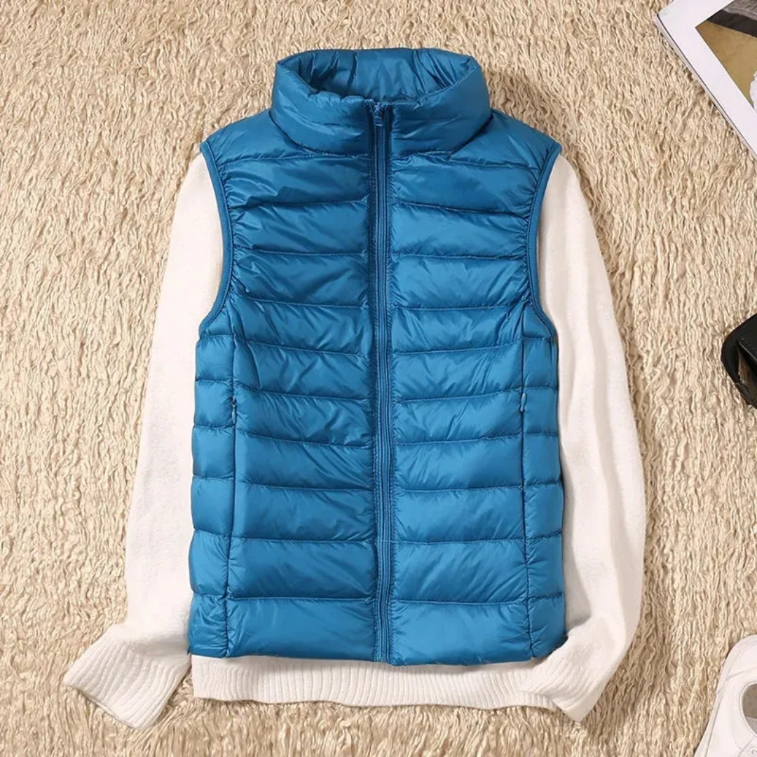Gilet da donna antivento con cerniera