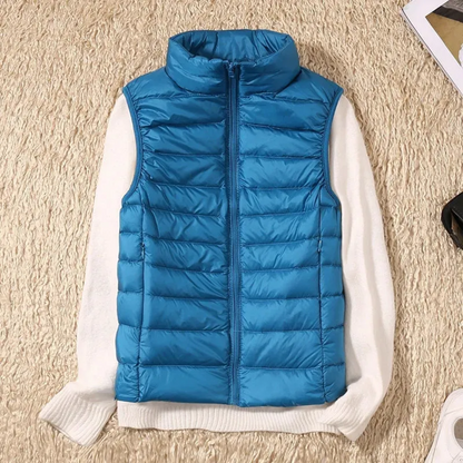 Gilet da donna antivento con cerniera