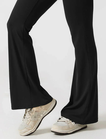 Flared V Back Jumpsuit for Women with Open Back and Scrunch Detail