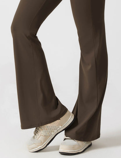 Flared V Back Jumpsuit for Women with Open Back and Scrunch Detail
