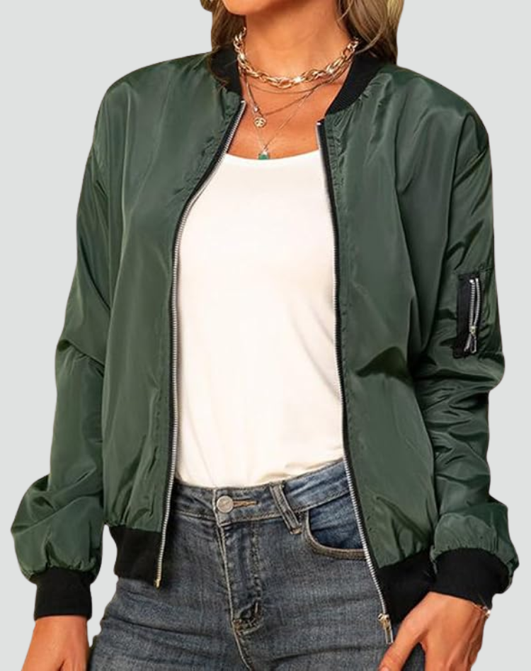 Mila - Stylish bomber jacket with sheen