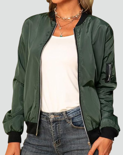Mila - Stylish bomber jacket with sheen
