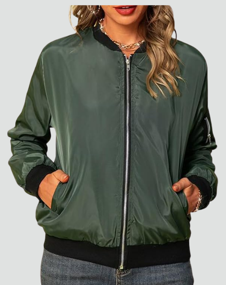 Mila - Stylish bomber jacket with sheen