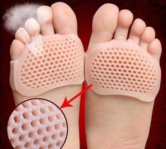 Juego de 2 almohadillas metatarsianas de gel transpirables