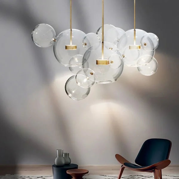 Lámpara colgante Luxe LED en forma de globo, diseño moderno