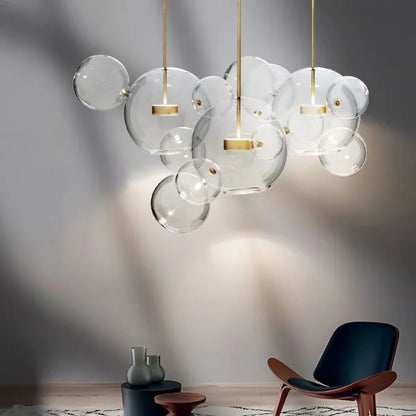 Lámpara colgante Luxe LED en forma de globo, diseño moderno