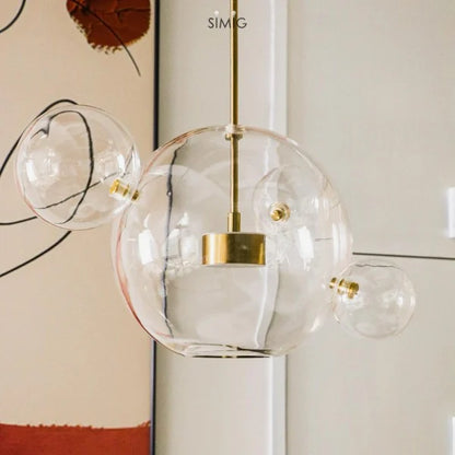 Lámpara colgante Luxe LED en forma de globo, diseño moderno