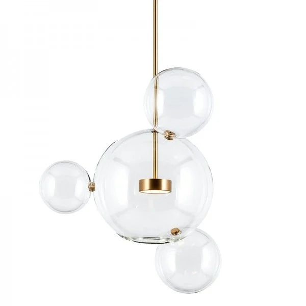Lámpara colgante Luxe LED en forma de globo, diseño moderno