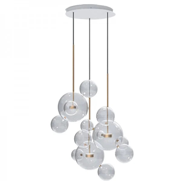Lámpara colgante Luxe LED en forma de globo, diseño moderno