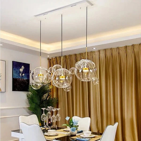 Lámpara colgante Luxe LED en forma de globo, diseño moderno