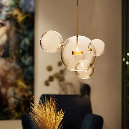 Lámpara colgante Luxe LED en forma de globo, diseño moderno