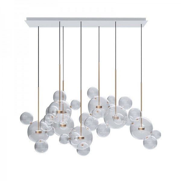 Lámpara colgante Luxe LED en forma de globo, diseño moderno