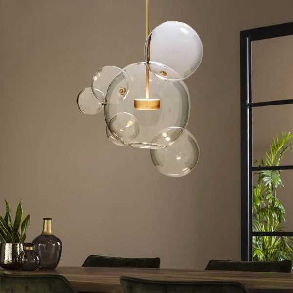 Lámpara colgante Luxe LED en forma de globo, diseño moderno