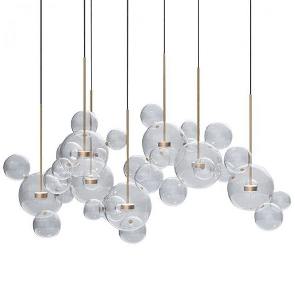 Lámpara colgante Luxe LED en forma de globo, diseño moderno