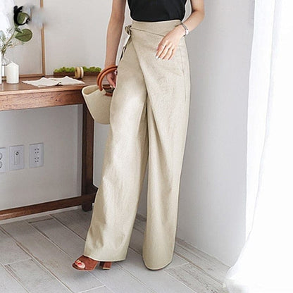 High-Waisted Summer Trousers for Women - Nada
