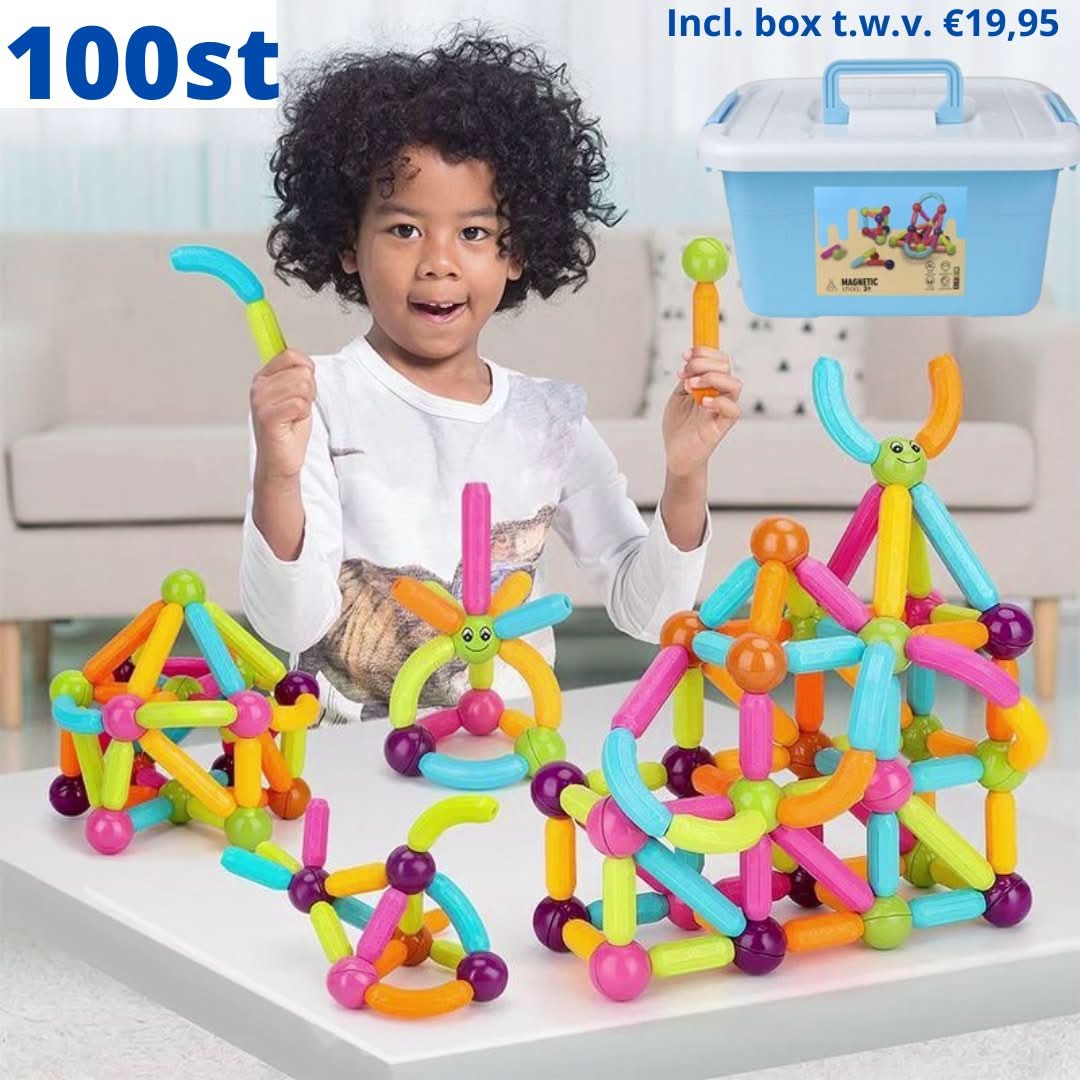 Bouwblokken | Magnetisch | Inclusief GRATIS opbergdoos ter waarde van €19.95