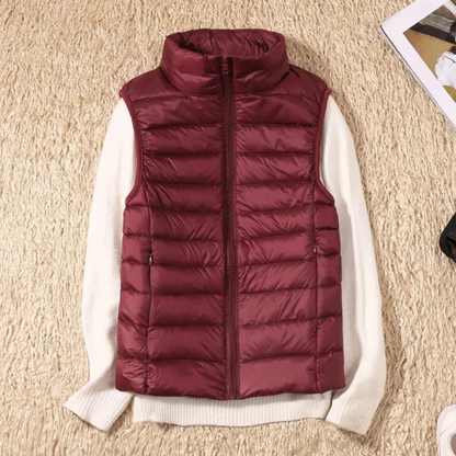 Gilet da donna antivento con cerniera