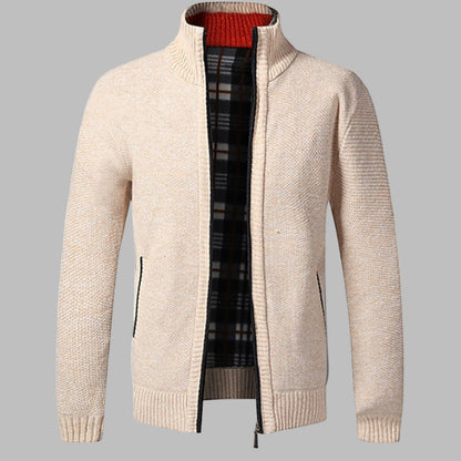Camisola de malha elegante com fecho para homem