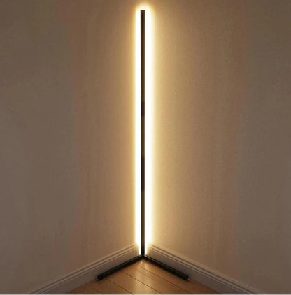 Minimalist LED Floor Lamp with Dimmable Light Settings and Modern Linear Design