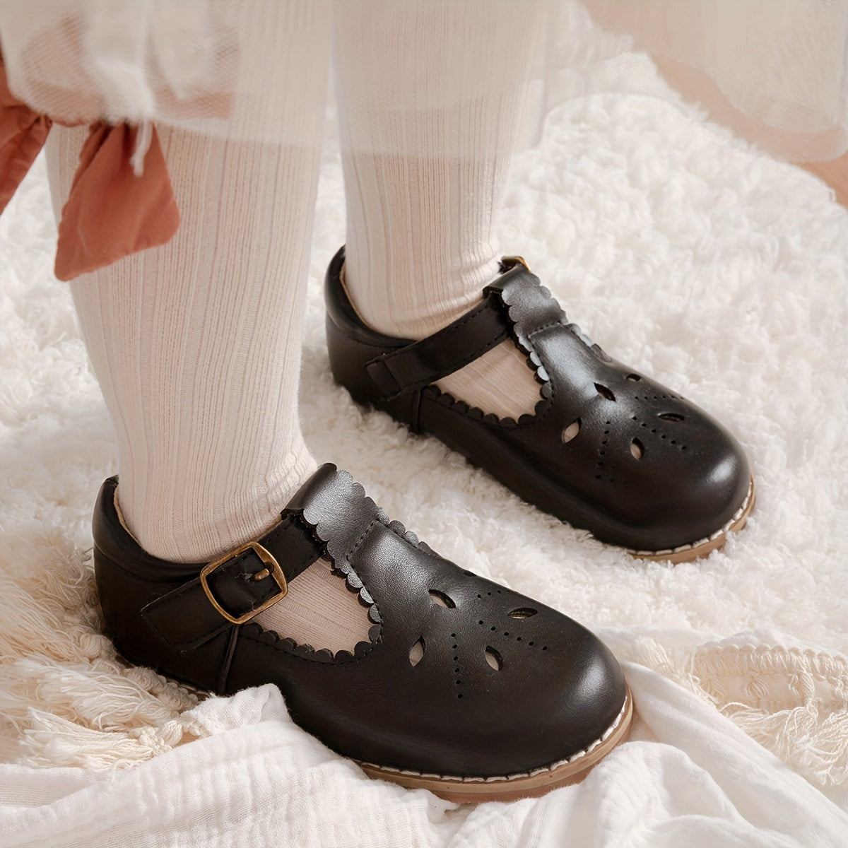 Girls' flat vintage anti-slip casual shoes - Lolli