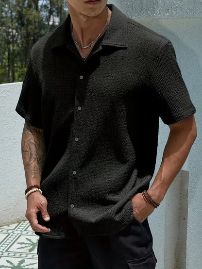 Chemise à manches courtes noire