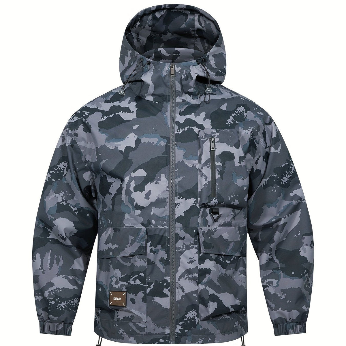 Chaqueta para hombre con estampado de camuflaje y capucha – Informal y cómoda