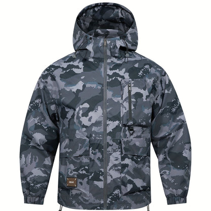 Chaqueta para hombre con estampado de camuflaje y capucha – Informal y cómoda