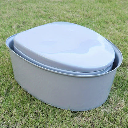 Inodoro portátil de PVC gris - Cómodo y práctico para acampar y situaciones de emergencia