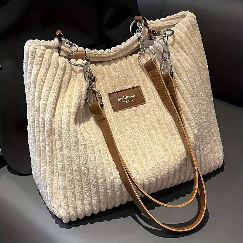 Sac à bandoulière à texture côtelée