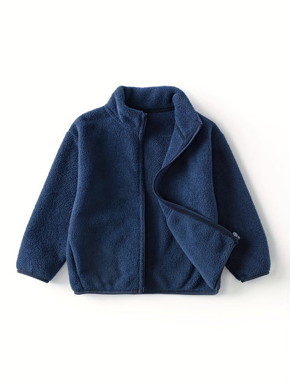 Polar fleece children's jacket in solid colour - Fenley