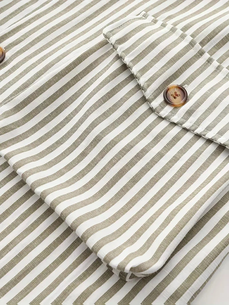 Chemise décontractée rayée