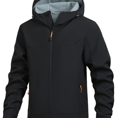 Men's Outdoor Softshell Jacket with Hood – Quick-Drying and Windproof