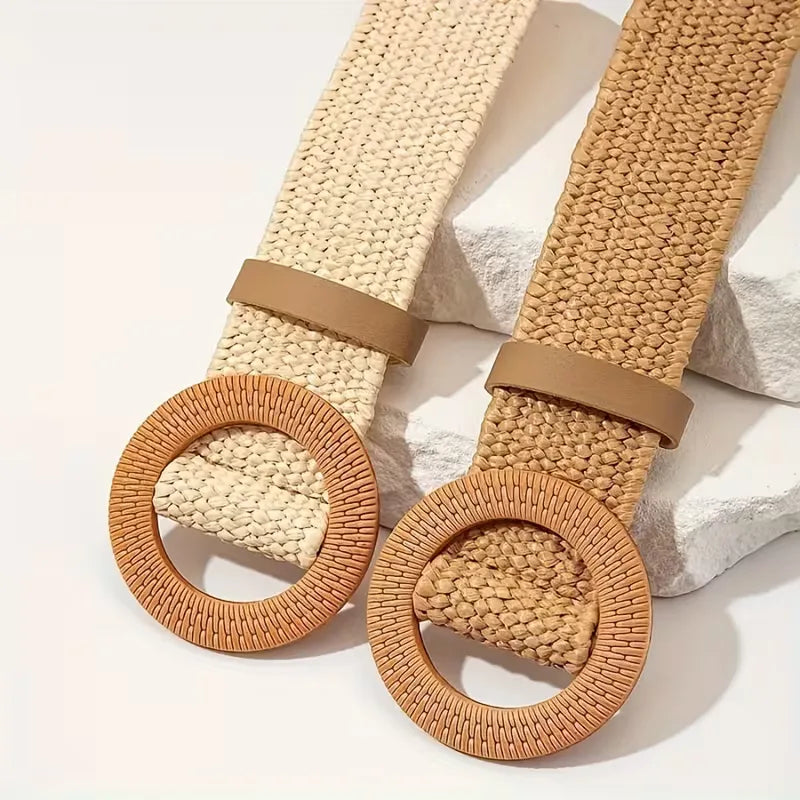 Ceinture large avec boucle ronde