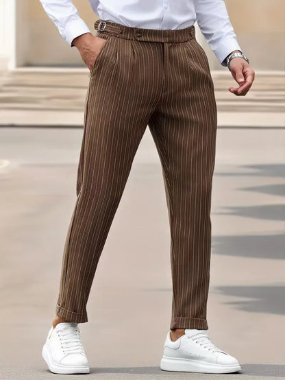 Pantalon slim à rayures verticales
