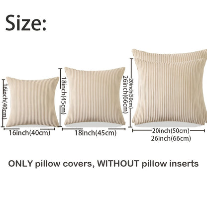 Bohemian Rib Cushion Cover with Stripe Pattern – Soft, Stylish and Decorative