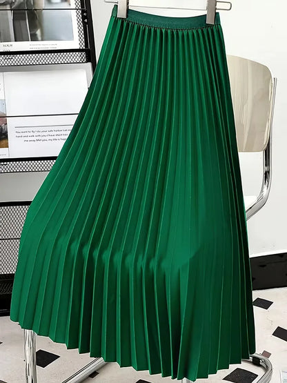 Jupe plissée taille haute