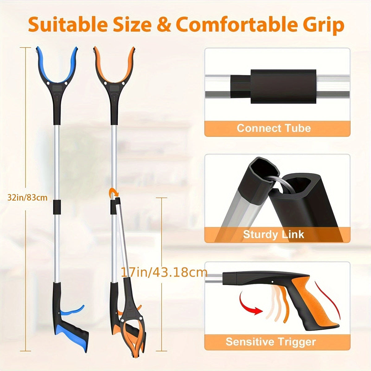 Comfort Grip Grabber with Rotation – Light and Handy for Effortless Reaching