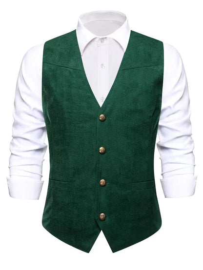 Gilet avec col en V et boutons