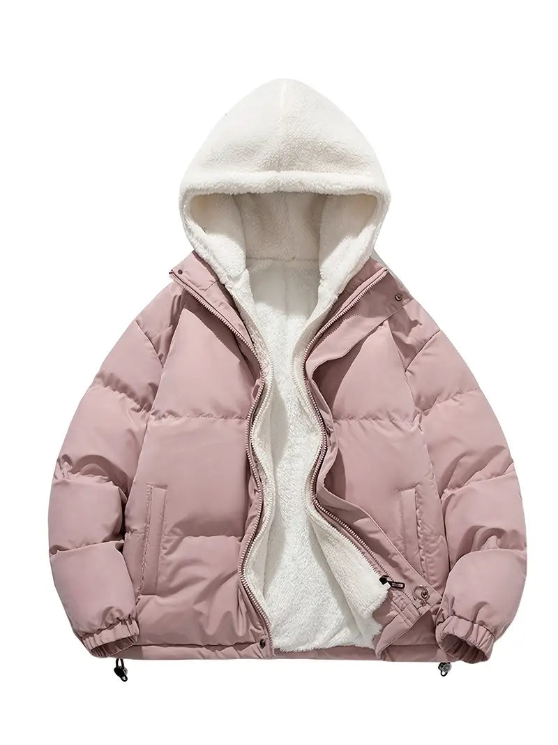 Winter Puffer Jacket with Hood - Angela