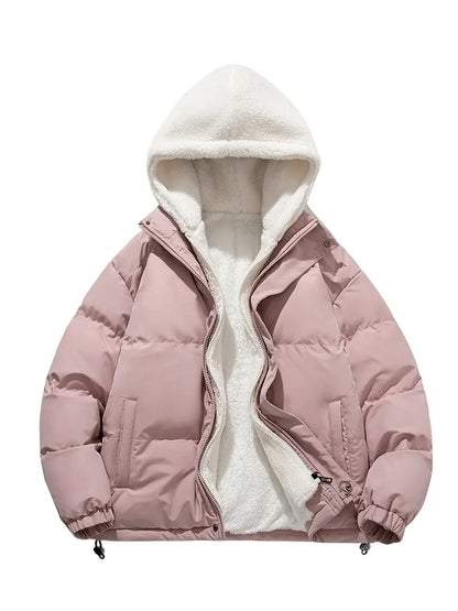 Winter Puffer Jacket with Hood - Angela