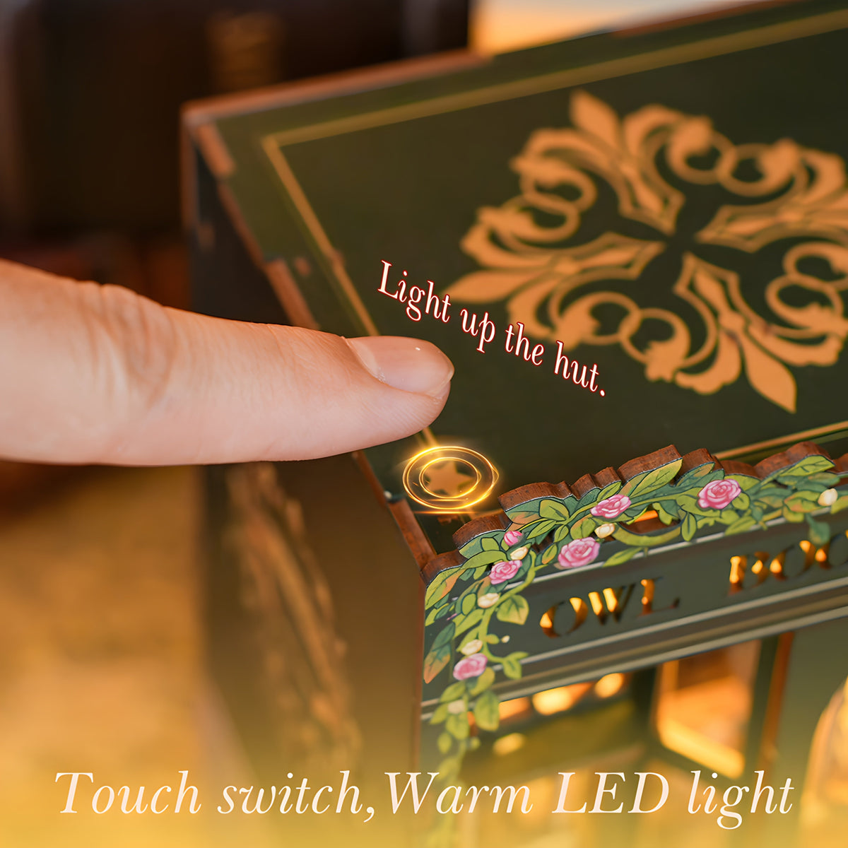 Mini libreria a forma di gufo fai da te – Kit in legno 3D con illuminazione per decorazioni creative