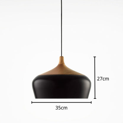 Scandinavian Wooden Pendant Light with LED Support