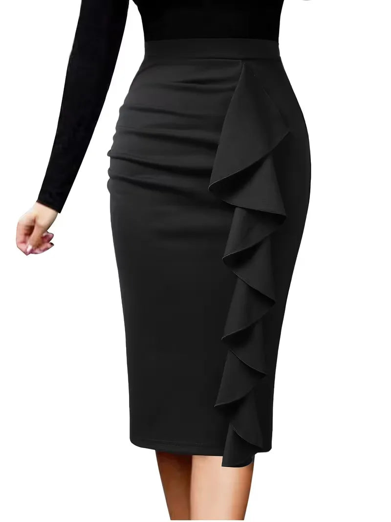 Jupe plissée taille haute