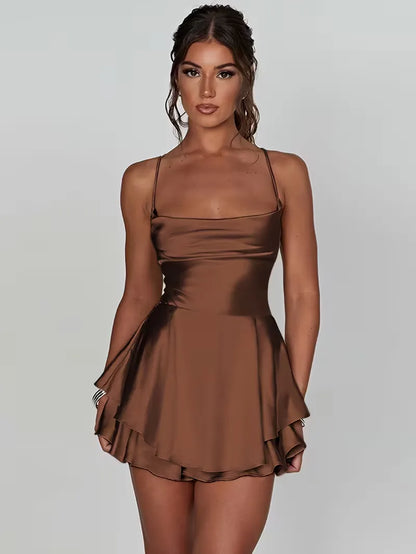 Robe de soirée à bretelles spaghetti